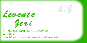 levente geri business card